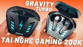 Tai Nghe Gaming Gravify Turbo 200K - Độ Trễ Thấp, Pin Trâu, Bass Căng, 4 Micro, Cực Phẩm Tầm Giá