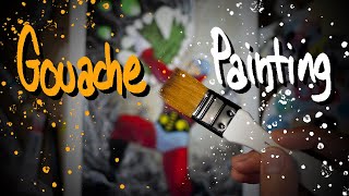 Superhero Gouache Painting - Studio Vlog (ish)