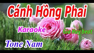 Cánh Hồng Phai - Karaoke - Tone Nam - Nhạc Sống - gia huy beat