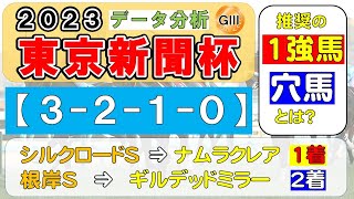 【東京新聞杯2023】データ分析予想（３-２-１-０）データ消去法、推奨の１強馬・穴馬・追い切り馬とは？！