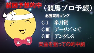 競馬プロ予想　必勝競馬キング　（皐月賞　アーリントンC）単複1点勝負