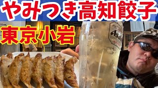 【東京小岩せんべろ】タレ無しでもウマ過ぎるヤミツキ高知餃子と博多かわ串【酒場 フタマタ】Japanese street food 「Grilled Horumon」 tokyo Japan