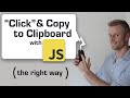 Click and Copy to Clipboard with Javascript