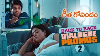 Geetha Govindam Back to Back Dialogue Promos 2 | Vijay Deverakonda, Rashmika, Parasuram