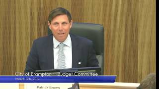 Budget Committee Meeting -  March 19, 2019