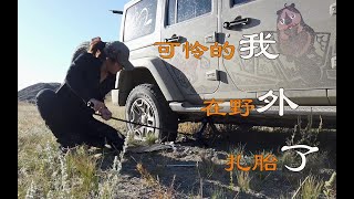 野生仙女在野外爆胎了，大家一起换胎！