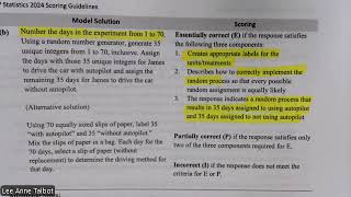 5 6 Ap Statistics 2024 Frq Scoring Guidelines