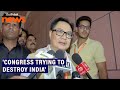 'Congress wants to destroy India': Min Kiren Rijiju on Hindenburg report