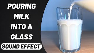 Pouring Milk into a Glass Sound Effect Stereo High Quality 96kHz