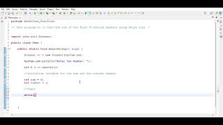Java Program #02 - Sum of first N natural numbers in Java | Java While Loop | CodeWith_Ritik