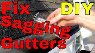 How To Properly Fix Sagging Rain Gutters