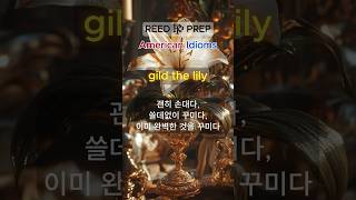 [한/영] American Idioms - gild the lily 쓸데없이 꾸미다 #리드프렙 #REEDPREP #일상영어 #영어회화 #영어표현 #영어듣기 #영어말하기 #미국문화