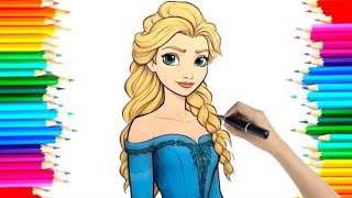 How To Draw FROZEN 2 for Kids | Elsa Anna From Frozen 2 Drawing | Disney Frozen Elsa Anna | FROZEN