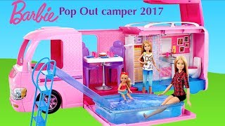 Barbie Pop Out Camper 2017-  Barbie Dolls Morning Routine in Dream Camper Van