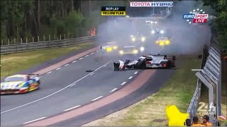 Loïc Duval Audi R18 Crash LeMans 24h 2015