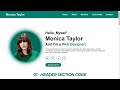 Fully Responsive Personal Portfolio Website using HTML CSS and JavaScript | Header Section