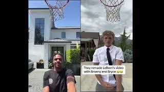 LeBron James Driveway Live Stream with Bronny & Bryce Recreated Side-by-Side