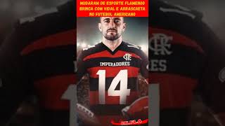 Mudaram de esporte Flamengo brinca com Vidal e Arrascaeta no futebol americano #arrascaeta #vidal