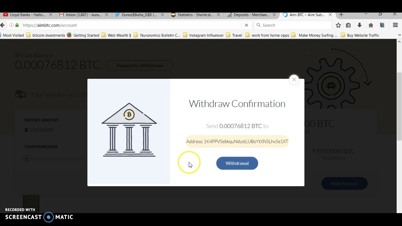 Bitcoin Mining Instant Withdrawal Proof Youtube