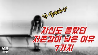 인생 강의ㅣ자신도 몰랐던 자존감 낮은 이유ㅣ성공족보(자막有)