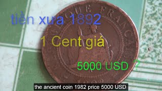 Đồng tiền cổ xưa 1892/ The ancient coin 1892