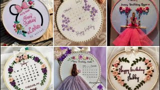 Handmade hoop embroidery designs for birthday🤩💕|| customized hoop gift for birthday😍✨