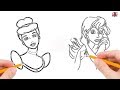 How to Draw Disney Princesses Step by Step Easy – Simple Princess Drawing Tutorial