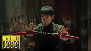 Bruce Lee vs. an American karate fighter in a street fight in the film IP MAN 4: The Finale (2019)