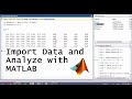 Import Data and Analyze with MATLAB