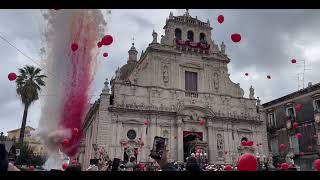 Acireale 20 Gennaio 2025 Trionfale Uscita della Processione di San Sebastiano e Spettacolo ZIO PIRO