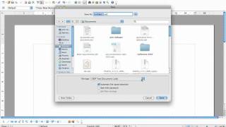 Change OpenOffice file format