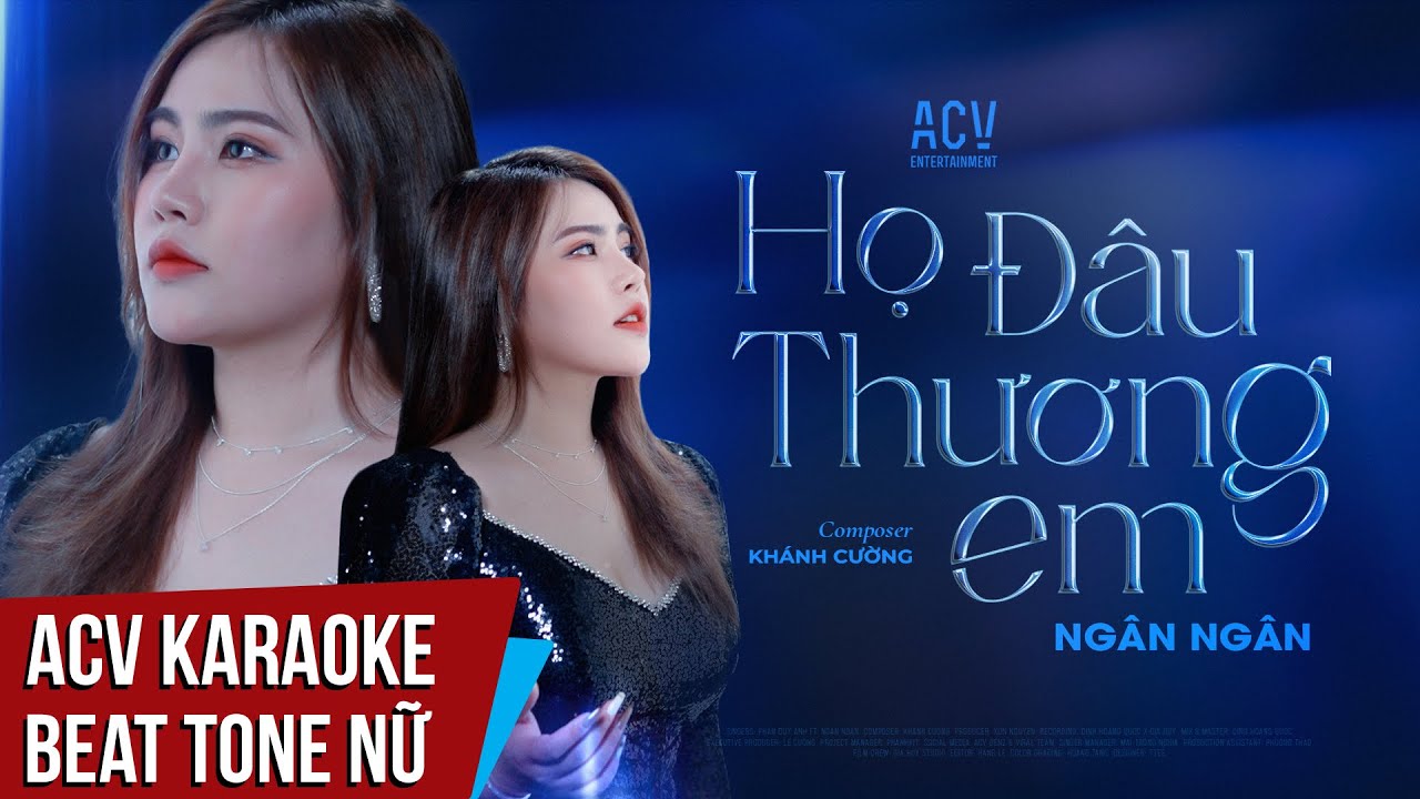 Karaoke | Họ Đâu Thương Em - Ngân Ngân | Beat Tone Nữ - YouTube