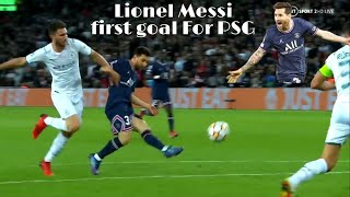 LIONEL MESSI first goal For PSG // PSG vs Man city
