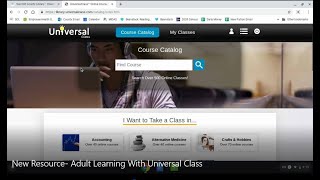 Tech Tuesday: New Resource: Adult Learning With Universal Class