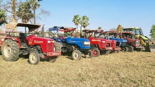 Mahindra 475 | Kubota 5501 | New Holland Loading Mud With JCB 3dx Backhoe #jcbvideo #tractor #jcb3dx