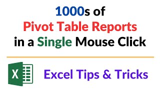 Multiple PivotTable Reports in a single click