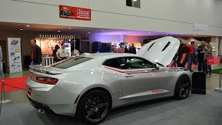 Cristy Lee shows off the Lingenfelter display at Detroit Autorama