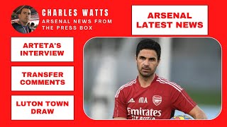 Arsenal latest news: Arteta's interview | Transfer comments | Aubameyang | Luton draw | Mari return