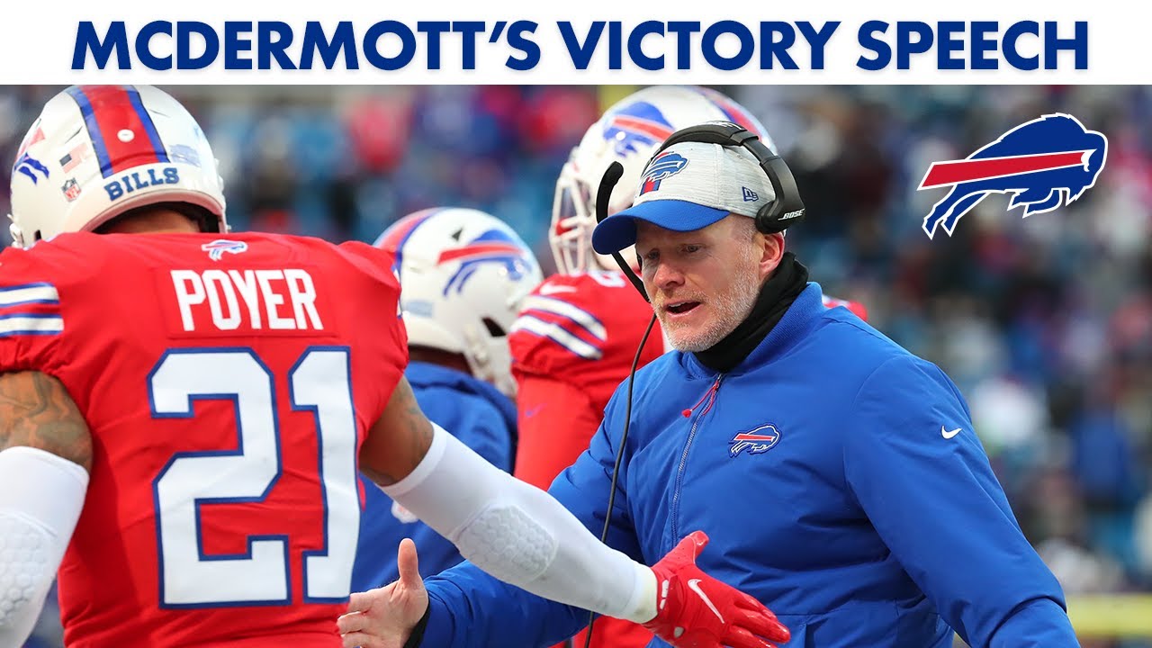 Sean McDermott's Victory Speech After Buffalo Bills Defeat Panthers ...