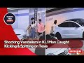 Shocking Vandalism in KL! Man Caught Kicking & Spitting on Tesla - Sentry Mode Catches All!