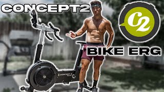 Concept 2 Bikeerg WORKOUT And REVIEW | Concept 2 Bikeerg Unboxing | Garage Gym Piece