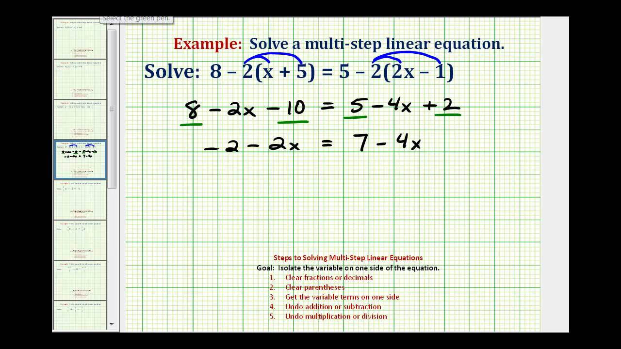 Two Step Equation Solving For Variable Two Step Equation Solving For Variable