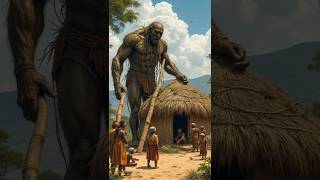 African Giants Helping to Making Hut|#ai#fusion #africa #tribe#shortsfeed#shorts#tribal#giant