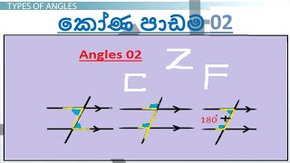 Type of Angles  Lesson 02  (ඒකාන්තර කෝණ ,අනුරූප කෝණ සහ මිත්‍ර කෝණ)