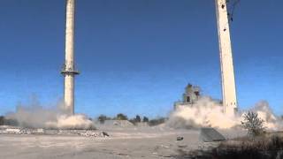 Dykon Demolition Blasting - LaFarge Smoke Stacks - KS -1