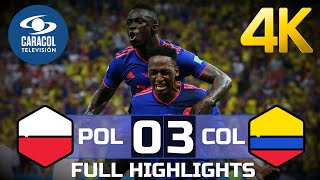 Poland - Colombia (0-3) 4K | Full Highlights & Goals | TV Colombia