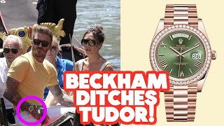 DAVID BECKHAM DITCHES TUDOR FOR ROLEX - New Day-Date 40 Green Dial 60th Anniversary