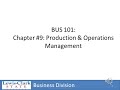 Chapter 9: Production & Operations Management