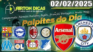 🏆✅⚽PALPITES FUTEBOL HOJE DOMINGO DIA 02 DE FEVEREIRO DE 2025 + DICA BILHETE PRONTO @AIRTONDICAS🏆✅⚽