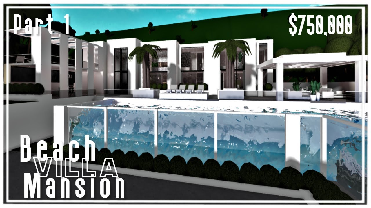 Beach Villa Side Modern Mansion | Welcome To Bloxburg | Speedbuild Part ...